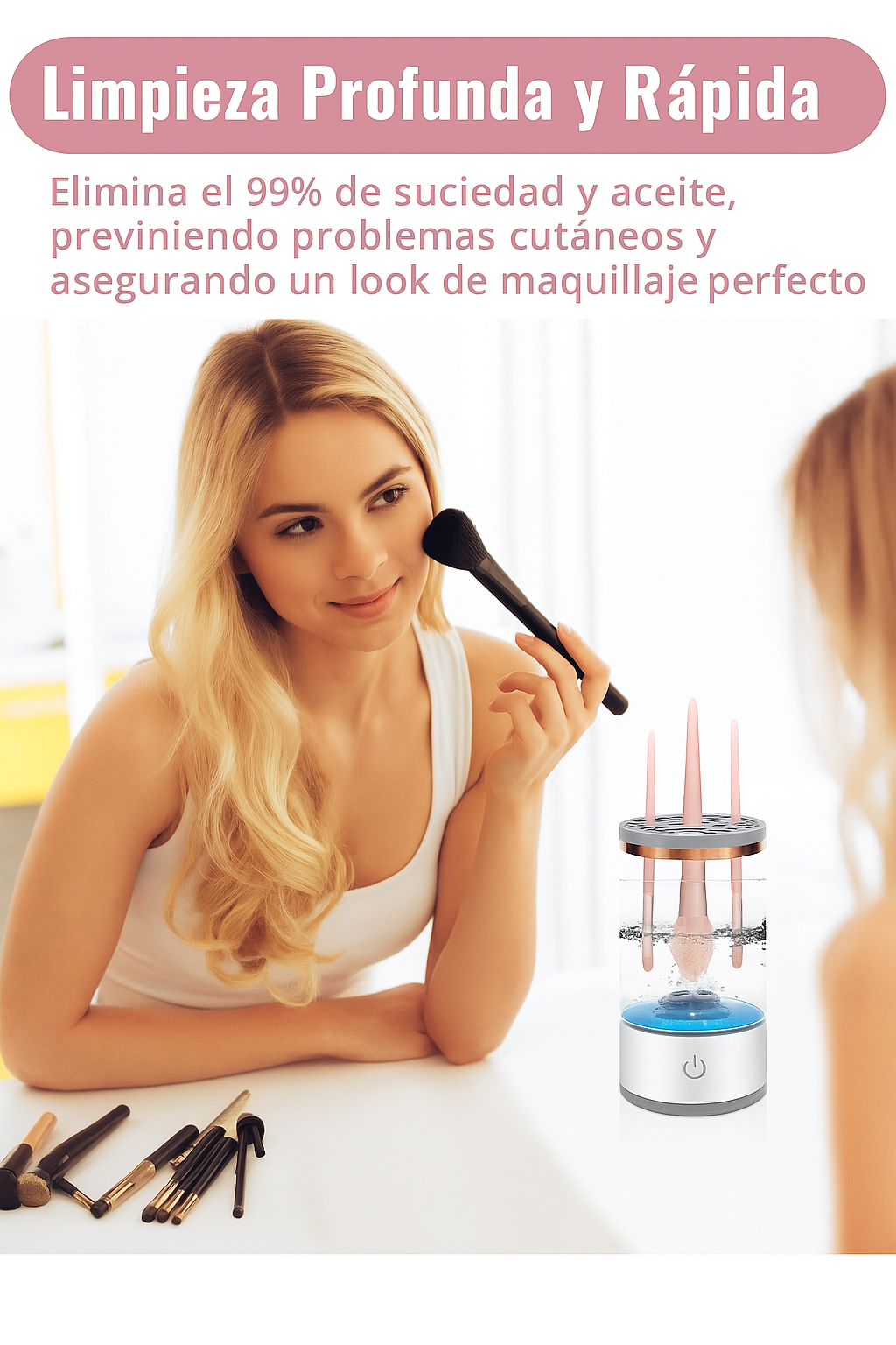 Limpiador automático de brochas- NuaClean + Mascarilla de regalo